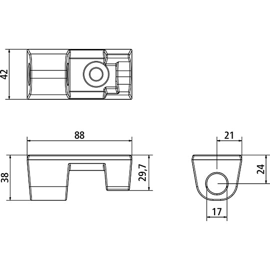 Hinge bearing, H871-K/24, for welding, raw
