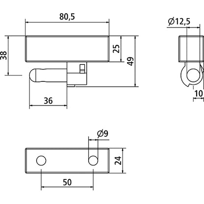 Hinge pin, H871-KL, galvanised