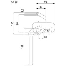 Lever clamp lock 3210, L, galvanised stl.