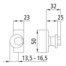 Ctrholder 3210, L = R, galvanised stl.