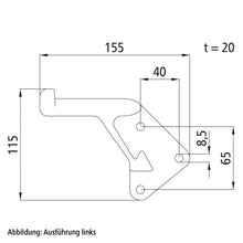 Pivot pin 3812, R, galvanised stl.