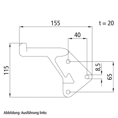 Pivot pin 3812, R, galvanised stl.