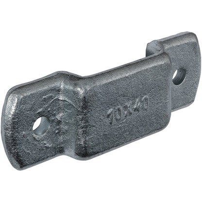 Pylväskannatin, 10 x 40 mm, alasvedettävä, sinkitty teräs.