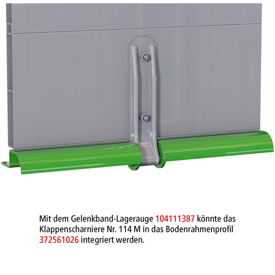 Hinge hinge bearing eye, raw, f. tipper hinges