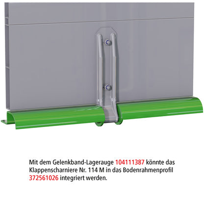 Hinge hinge bearing eye, raw, f. tipper hinges