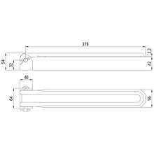 Side tilt hinge no. 114A, 378 mm, galvanized, complete