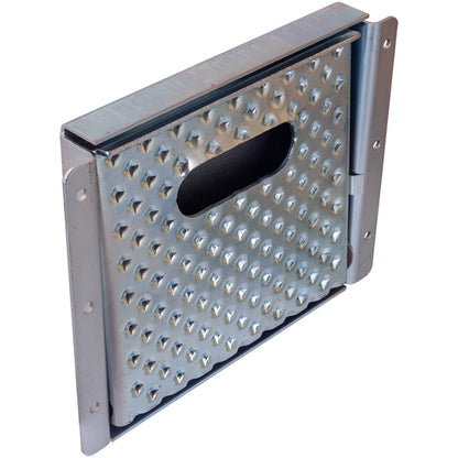 Built-in folding steps, tread approx. 145 x 115 mm, galvanised