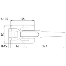 PWP cam lock with short engagement eyelet, galvanized