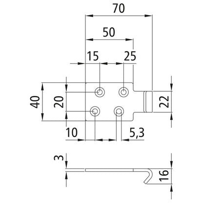 PWP ctrholder 22 C, SS