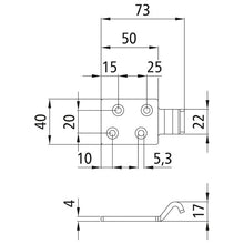 PWP ctrholder 20 C, galvanised stl.