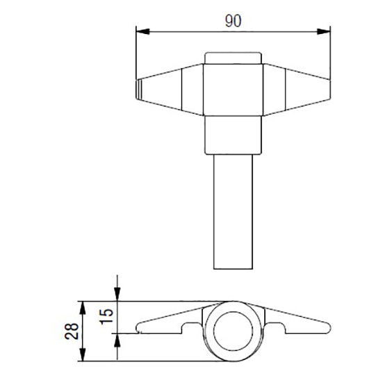 PWP hook with locking shaft Ø 18 mm, for Boxer II