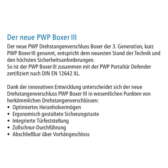 PWP Boxer III handle bag, stl. hot-dip galvanized