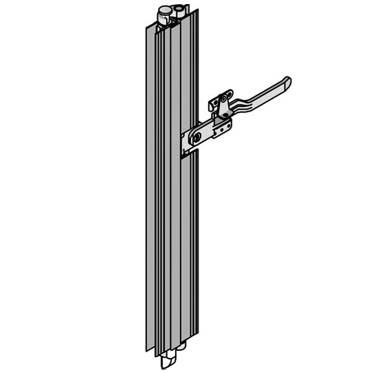 PWP espagnolette container with edging profile, 800mm, raw