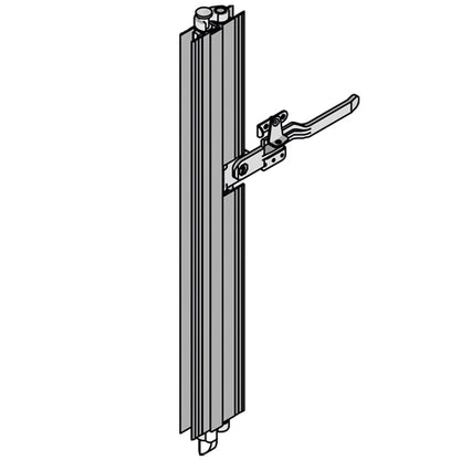 PWP espagnolette container with edging profile, 800mm, raw