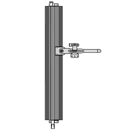 PWP espagnolette container with edging profile, 800mm, raw