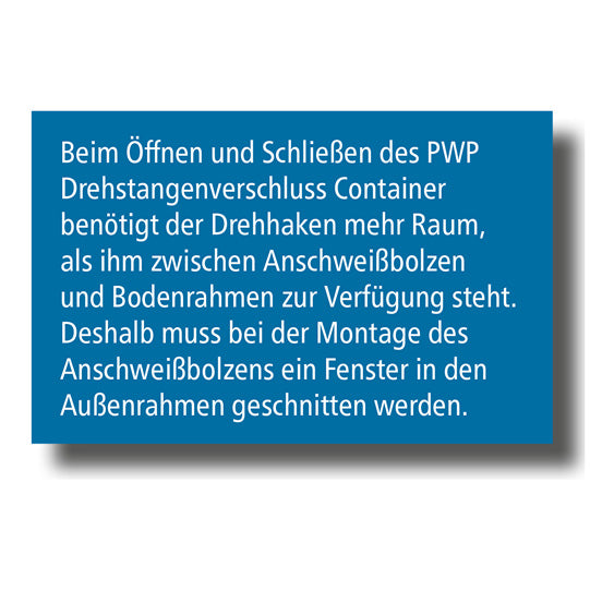 PWP closure container, 800 mm, A dimension 500 mm, raw