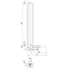 PWP espagnolette lock Boxer II, 600mm, raw, weld-on pocket
