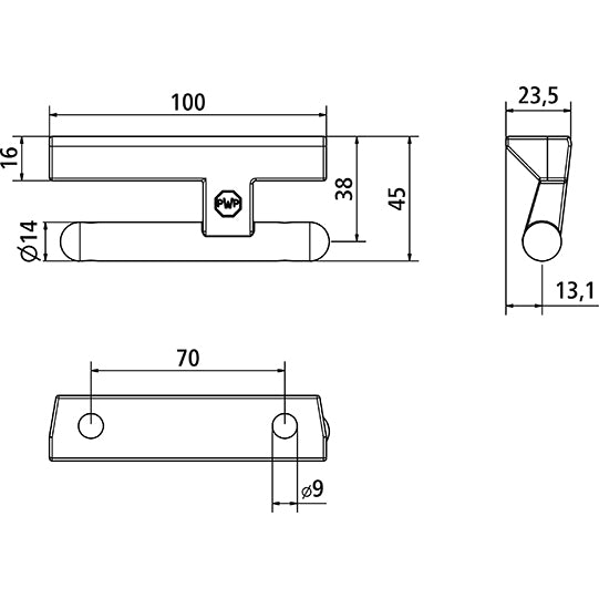 PWP hinge pin, hot-dip galvanized
