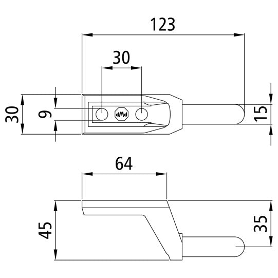 PWP hinge pin, galvanised