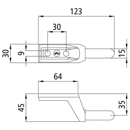 PWP hinge pin, galvanised