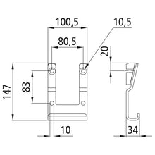 PWP pillarpocket screw-on, galvanised, w. mtg. material
