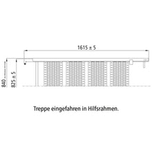 PWP pull-out staircase, 4 steps, hot-dip galvanised stl., L 161