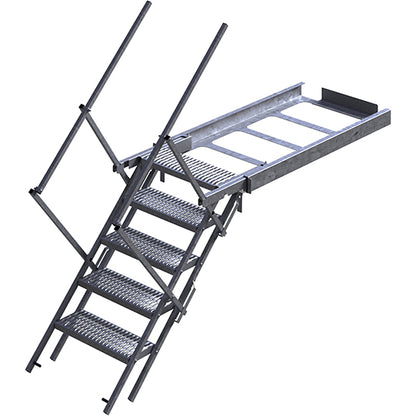 PWP Staircase extendable, 5 steps, steel fireproof