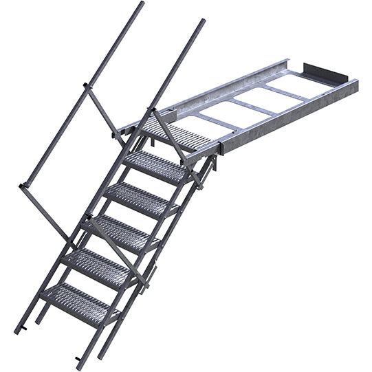 PWP Stairs extendable, 6 steps, steel fireproof