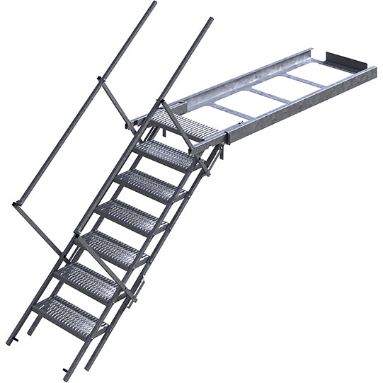 PWP Staircase extendable, 7 steps, steel fireproof