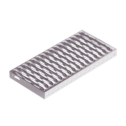 PWP folding step w/out brackets, hot-dip galvanized, 638 mm x 2