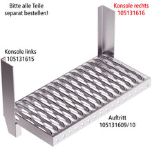 PWP bracket f. PWP folding step, hot-dip galvanized, R
