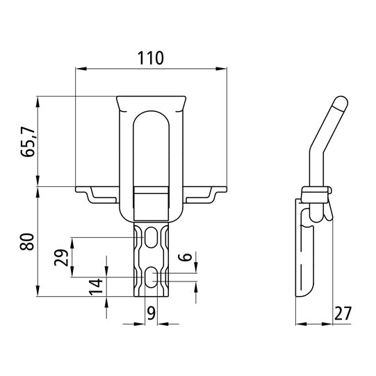 Loop holder, hot-dip galvanized, 2 060 048