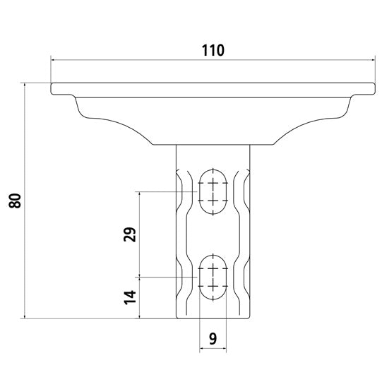 Loop holder f. lashing bracket, hot-dip galvanized, 1000 daN