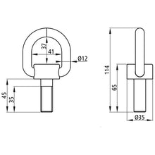 PWP loop long, M16 galvanized