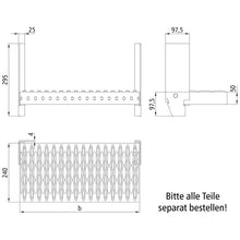 PWP bracket R, f. PWP aluminium folding step, hot-dip galvanize
