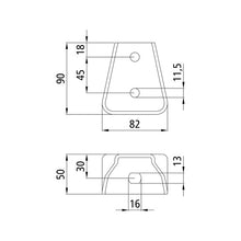 PWP screw-on bracket/console, hot-dip galvanised, slotted hole