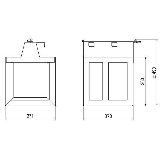 PWP canister holder f. 2 x 20 l canisters, galvanised stl.