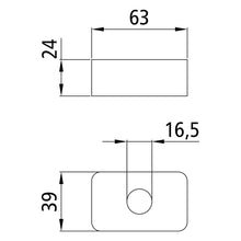 PWP rubber buffer, Ø 16.5 mm, acc. f. brackets