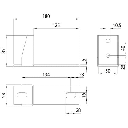 PWP bridge f. MB-Sprint./VW Crafter,fire-galvanised,125mm