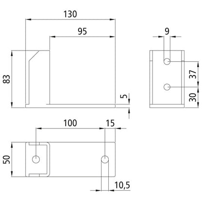 PWP bridge cover for Ford Transit, hot-dip galv., support 95 mm