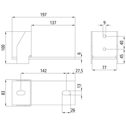 Bridge mtg. f. VW Crafter/MAN TGE, hot-dip galvanised, support