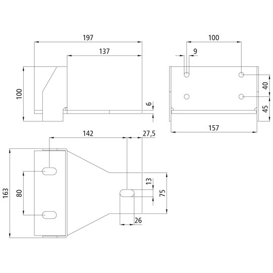 Bridge attachment doubled, VW Crafter/MAN TGE, hot-dip galvanis