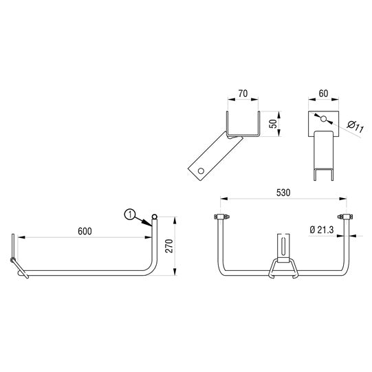 PWP spare wheel holder for MB Sprinter and VW LT 35 from 2007