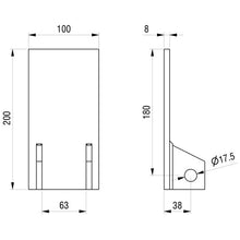 PWP bearing holder, rear, raw, for spare wheel holder