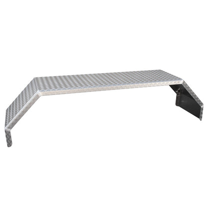 Double-axle mudguard QA 273.64, chequer plate, 640 × 2730 × 655