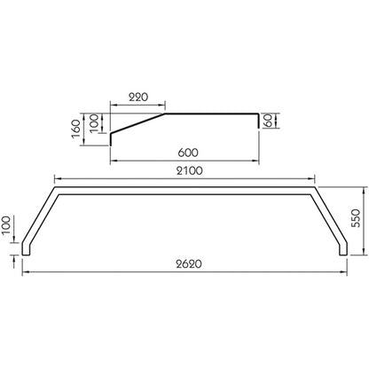Mudguards, aluminum, type 262.60, QAS version