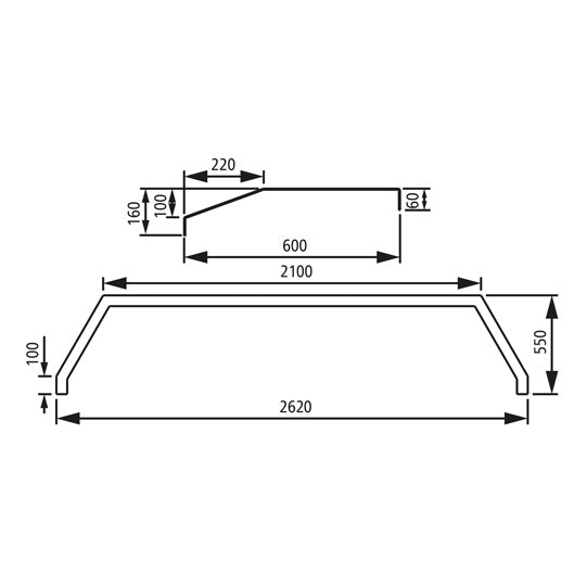 Mudguards, aluminum, type 262.60, QAS version