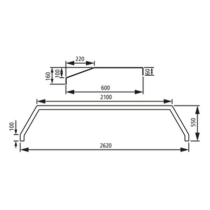 Mudguards, aluminum, type 262.60, QAS version