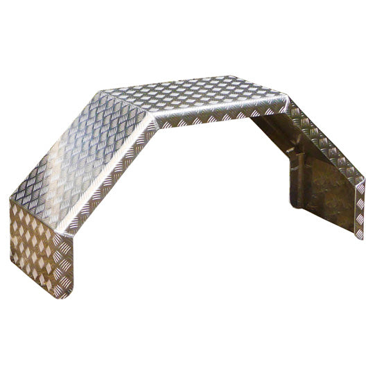 Mudguard QA 135.67, checker plate 3/5 mm, 670 × 1250 × 620 mm