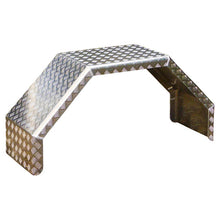 Mudguard QA 135.67, checker plate 3/5 mm, 670 × 1250 × 620 mm